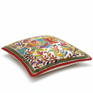 Sonar Bangla Haat Kantha Stitch Cushion Cover Handmade Cotton 16x16inch