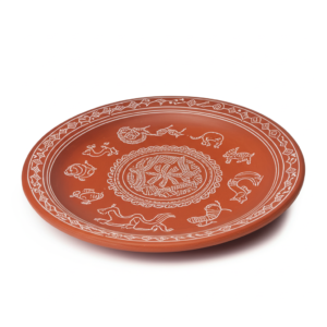 Sonar Bangla Haat Terracotta Wall Plate Handcrafted Art Decor 10inch