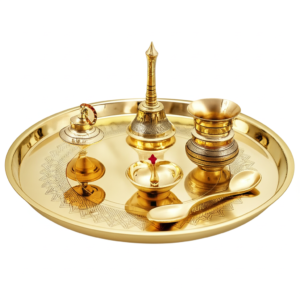 Sonar Bangla Haat Puja Thali Set Traditional Brass Kit